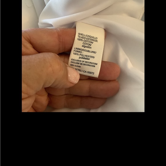 Blazer white size SP  WT 86$ tag by Rafaella button front /hanky. Cotton - Picture 15 of 15